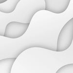 Tapet personalizat 3d cu forme abstracte albe cu efect 3d overlay white waves