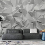 Tapet Personalizat 3D cu varfuri iesite in relief asemeni unor roci albe - WHITE ROCK