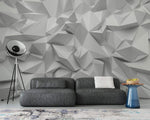 Tapet Personalizat 3D cu varfuri iesite in relief asemeni unor roci albe - WHITE ROCK