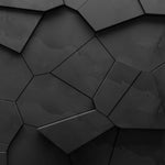 Tapet Personalizat 3D cu roca neagra sparta neuniform si iesita in relief - 3D CRACKED ROCK