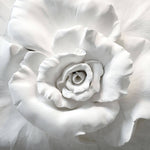Tapet Personalizat 3D cu o floare din ipsos alb in relief - 3D PLASTER ROSE