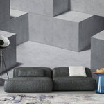 Tapet Personalizat 3D cu o structura de ciment moderna dispusa in cuburi 3D - 3D CONCRETE CUBES