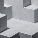 Tapet Personalizat 3D cu o structura de ciment moderna dispusa in cuburi 3D - 3D CONCRETE CUBES