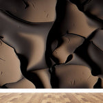 Tapet Personalizat 3D cu vopsea acrilica neagra cu umbre maronii - COCOA ACRYL