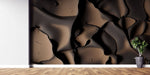 Tapet Personalizat 3D cu vopsea acrilica neagra cu umbre maronii - COCOA ACRYL