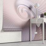 Tapet Personalizat 3D cu o spirala roz cu efect de departare 3D - PINK SPIRAL