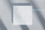 Tapet Personalizat 3D cu un model modern de piatra iesita in relief si lumini neon - MODERN CHIP
