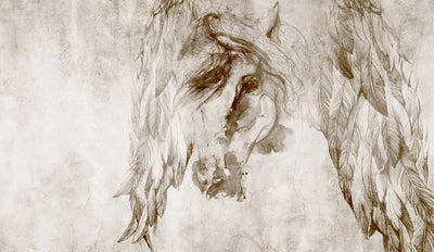 fototapet-personalizat-watercolor-cu-reprezentarea-unui-cal-acoperit-de-pene-pictat-in-stil-watercolor-feather-horse