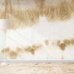 Tapet personalizat watercolor cu design minimalist in stil papier mache cu efect de hartie creponata in nuante de bej