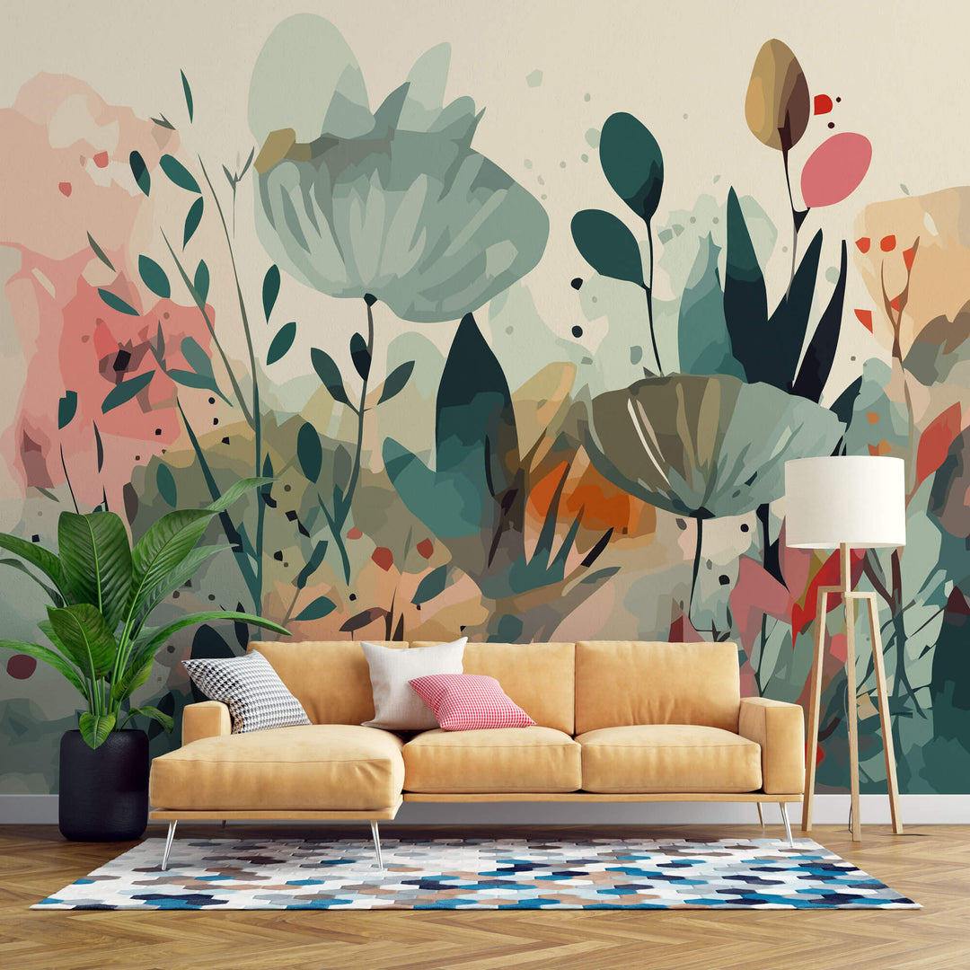 Tapet Personalizat Watercolor cu plante in arta digitala - DIGITAL WATERCOLOR