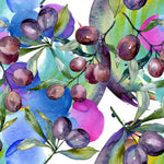 Tapet personalizat - WATERCOLOR PLUMS