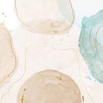 Tapet Personalizat Watercolor cu pictura abstracta in nuante rozalii si albastru deschis - MEDITERRANEAN COFFEE
