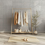 Tapet Personalizat Patterns cu linii abstracte in nuante de bej - CROSSED LINES
