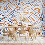 Tapet Personalizat Patterns cu arcade colorate in stil portughez - PORTUGUESE ARCH