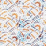 Tapet Personalizat Patterns cu arcade colorate in stil portughez - PORTUGUESE ARCH