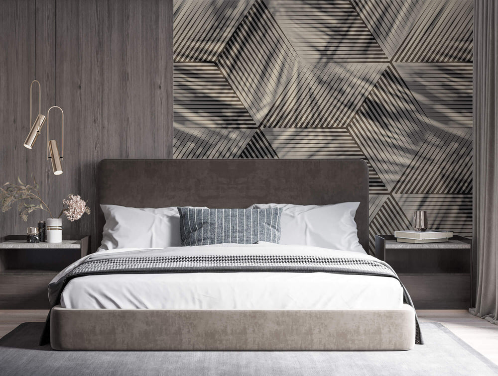 Tapet Personalizat Patterns cu hexagoane abstracte si umbre - HEXAGONAL SHADOWS