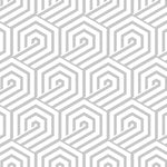 Tapet Personalizat Patterns cu hexagoane gri - HEXAGONAL GREY LINES