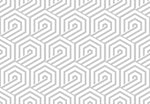 Tapet Personalizat Patterns cu hexagoane gri - HEXAGONAL GREY LINES