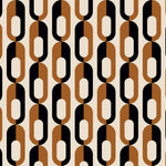 Tapet Personalizat Patterns cu inele in nuante de negru si maro - BROWN CHAIN PATTERN
