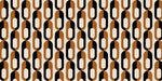 Tapet Personalizat Patterns cu inele in nuante de negru si maro - BROWN CHAIN PATTERN
