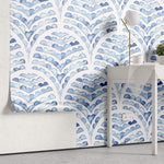 Tapet Personalizat Patterns cu arcade albastre in stil watercolor - BLUE WATERCOLOR ARCHES