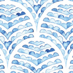 Tapet Personalizat Patterns cu arcade albastre in stil watercolor - BLUE WATERCOLOR ARCHES