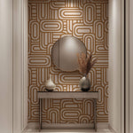 Tapet Personalizat Patterns cu forme ovale in stil retro - OVAL RETRO PATTERN