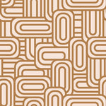 Tapet Personalizat Patterns cu forme ovale in stil retro - OVAL RETRO PATTERN