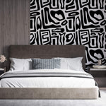 Tapet Personalizat Patterns cu forme neregulate abstracte - BLACK ABSTRACT SHAPES
