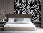Tapet Personalizat Patterns cu forme neregulate abstracte - BLACK ABSTRACT SHAPES