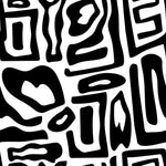 Tapet Personalizat Patterns cu forme neregulate abstracte - BLACK ABSTRACT SHAPES
