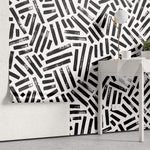 Tapet Personalizat Patterns cu dungi negre abstracte - BLACK STRIPES