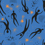 Tapet Personalizat Patterns cu siluete abstracte intr-un fundal albastru - NIGHT SILHOUETTES