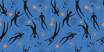 Tapet Personalizat Patterns cu siluete abstracte intr-un fundal albastru - NIGHT SILHOUETTES