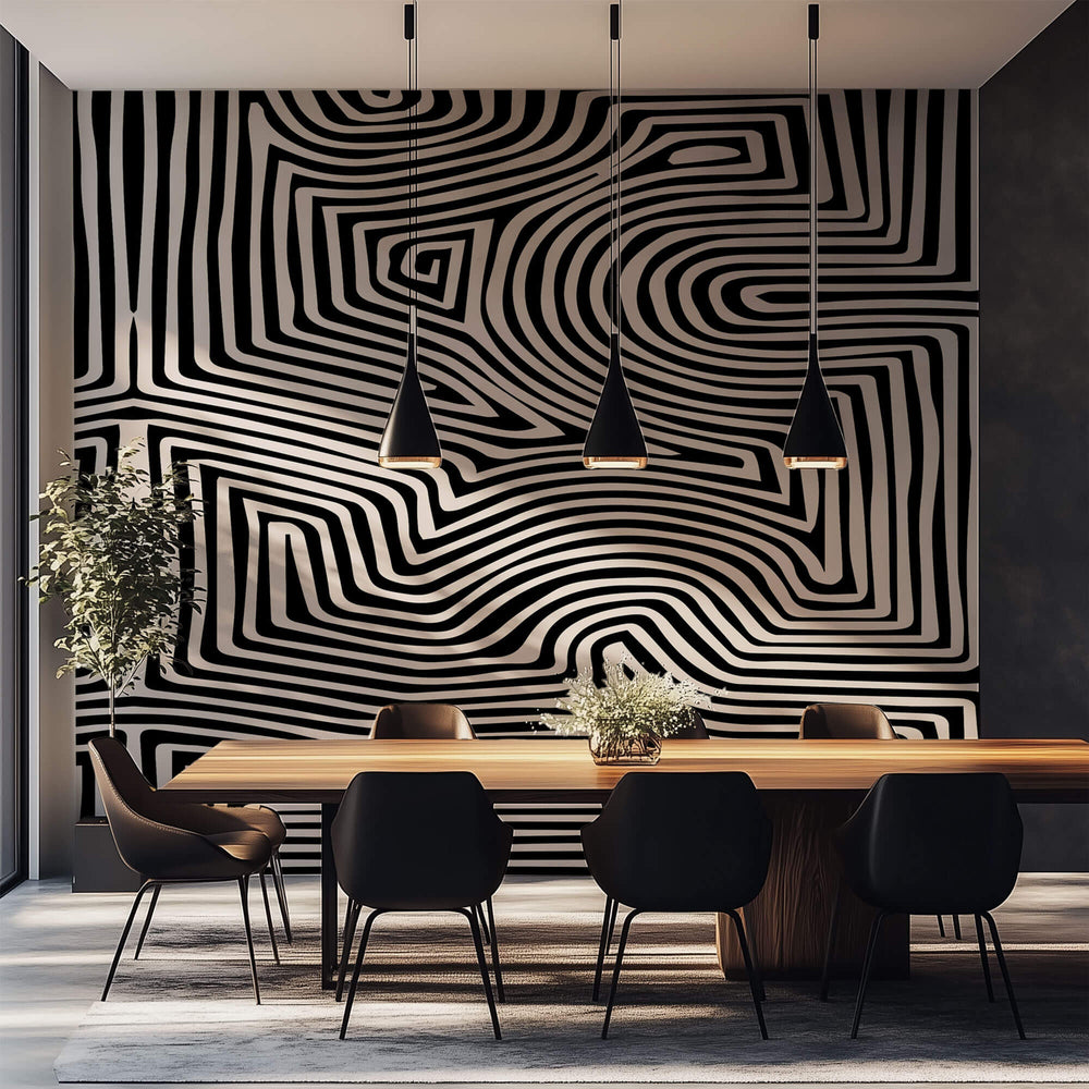 Tapet Personalizat Patterns cu model psihedelic ce formeaza o iluzie optica - GEOMETRIC ILLUSION