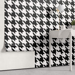 Tapet Personalizat Patterns cu model clasic in alb si negru - HOUNDSTOOTH PATTERN