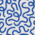 Tapet Personalizat Patterns cu dungi abstracte in nuante de albastru - BLUE DOODLE
