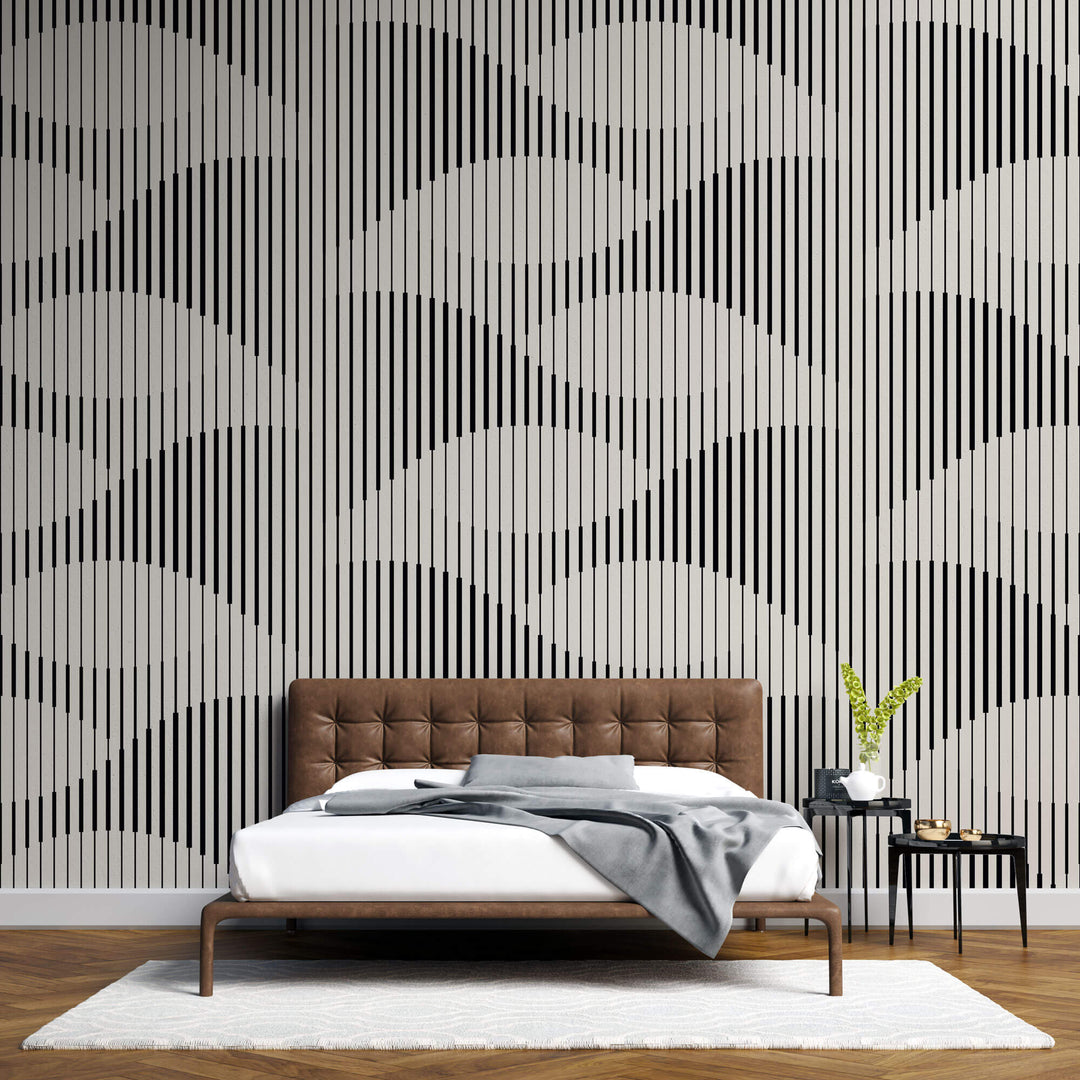 Tapet Personalizat Patterns cu model de frunze abstracte intr-o iluzie optica - ILLUSION LEAVES