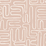 Tapet Personalizat Patterns cu model abstract grafic in stil boho in nuante de bej - BEIGE GRAPHIC LINES