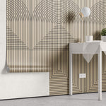 Tapet Personalizat Patterns cu arcade moderne cu fundal bej - MODERN ARCH LINE