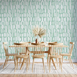 Tapet Personalizat Patterns cu model abstract pe un fundal verde - SAGE LINES