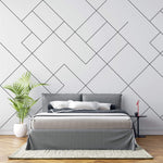 Tapet Personalizat Patterns cu linii geometrice intr-un fundal gri - MODERN ABSTRACT LINES