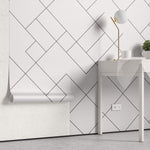 Tapet Personalizat Patterns cu linii geometrice intr-un fundal gri - MODERN ABSTRACT LINES