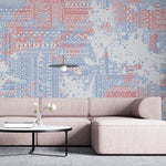 Tapet Personalizat Patterns cu modele abstracte tribale intr-un stil vintage - SCRAPPED TRIBAL PATTERN