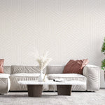 Tapet Personalizat Patterns cu forme geometrice subtile - BEIGE INTERTWINED