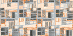 Tapet Personalizat Patterns cu model abstract in nuante gri si portocalii - PAINTED ABSTRACT