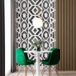 Tapet Personalizat Patterns cu model abstract in dungi negre - LINY SHAPES