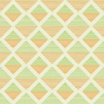 Tapet Personalizat Patterns cu romburi in nuante de verde si portocaliu - GREEN AND ORANGE