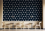 Tapet Personalizat Patterns cu model abstract in nuante de negru - THICK LINES