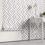 Tapet Personalizat Patterns cu model abstract in nuante de gri - INTERRUPTED SHAPES